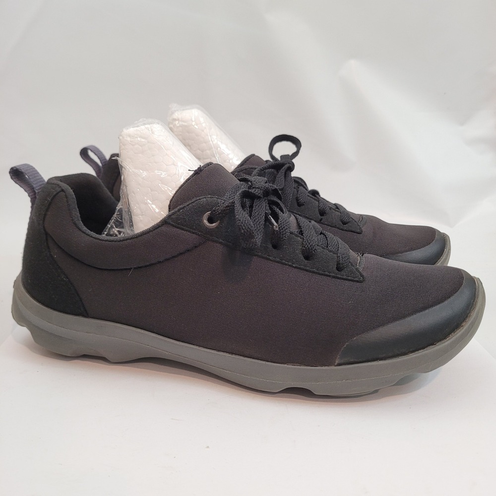 Crocs Busy Day Lace-Up Sneaker Womens Black Grey 204760 Comfort Shoes